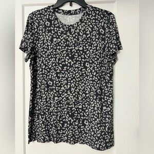 Maurice’s Women's charcoal and Gray Leopard Print Top
